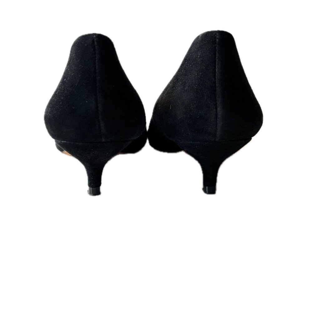 Footcandy Black Suede Kitten Heel Pumps Women's 9B - Picture 10 of 11